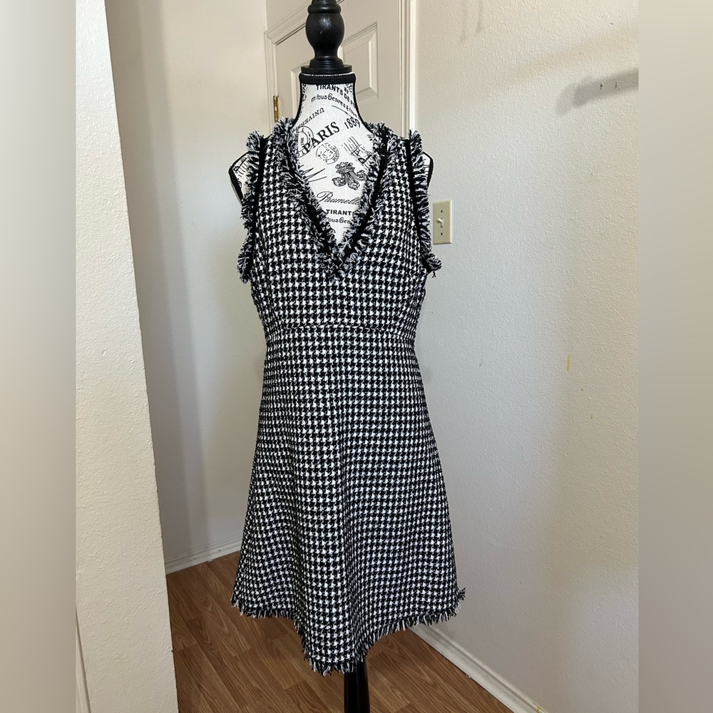 NWT ♠️ Kate Spade New York Tweed Houndstooth Dress size 10 - Picture 5 of 11